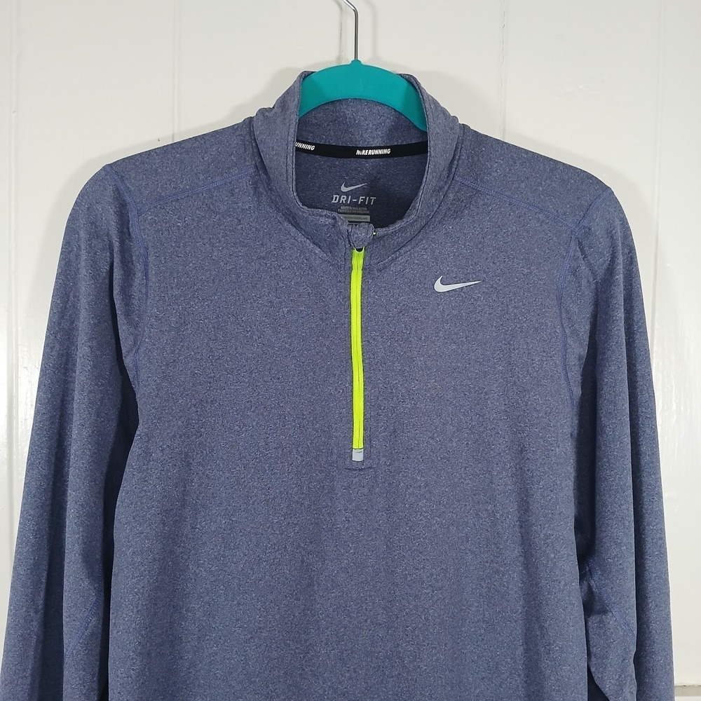 Nike Running Shirt 1/4 Zip Pullover Element Dri-Fit Top Men's Small Blue 504606